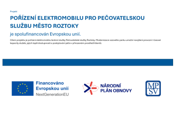 elektromobil pro pečovatelskou službu města Roztoky