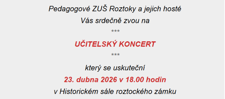 zuš roztoky učitelský koncert