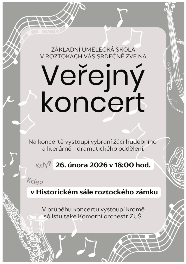veřejný koncert ZUŠ Roztoky