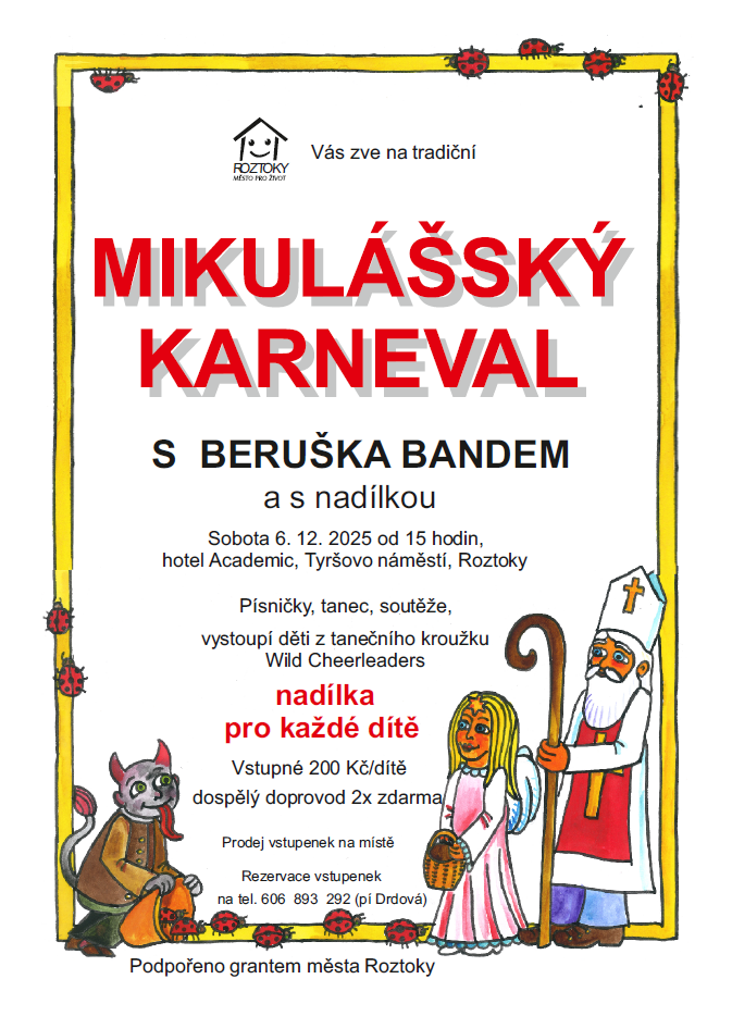 mikulášský karneval Roztoky 2025