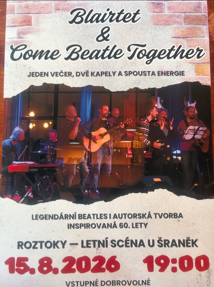 koncert blairtet a&nbsp;come beatle together Roztoky