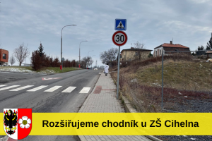 Rozšiřujeme chodník u ZŠ Cihelna 1