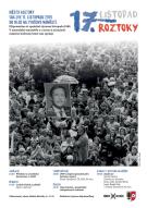 Plakát k oslavám 17. listopadu 2025 v Roztokách