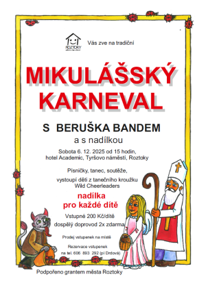 mikulášský karneval Roztoky 2025